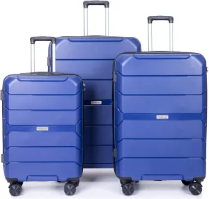2 Piece Carry On Luggage Set Rolling Expandable Hardshell Suitcase with 4 Quiet Spinner Wheels, TSA Lock, Grey