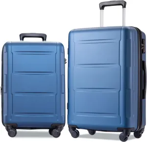 2 Piece Carry on Luggage Sets Rolling Expanable Luggage Suitcase w/4 Quiet Spinner Wheels Hardshell Suitcase Lightweight Spinner Suitcase with TSA Lock for Business Travel Trips