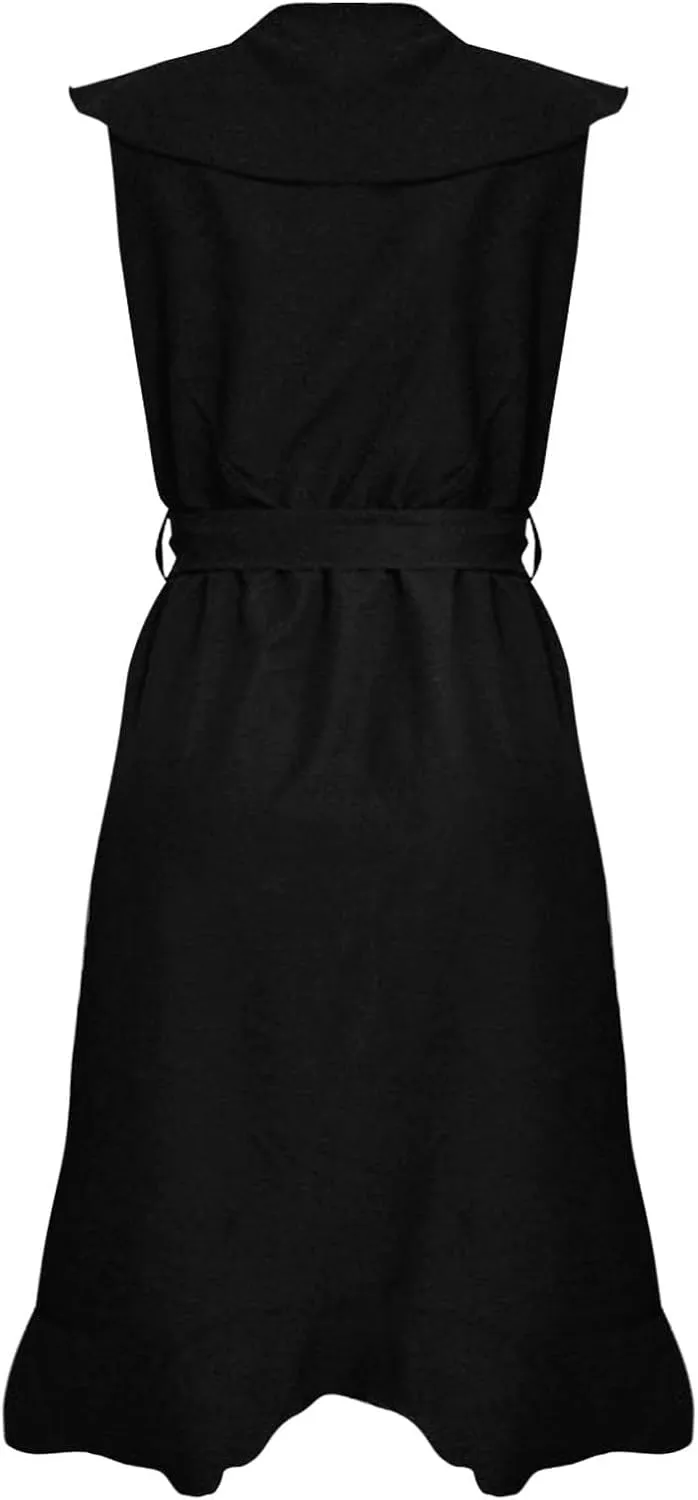 2025 Summer Dresses Women Wrap Midi Dress Casual Boho Deep Vneck Short Sleeve Ruffle Hem Split Beach Flowy Long Skirt
