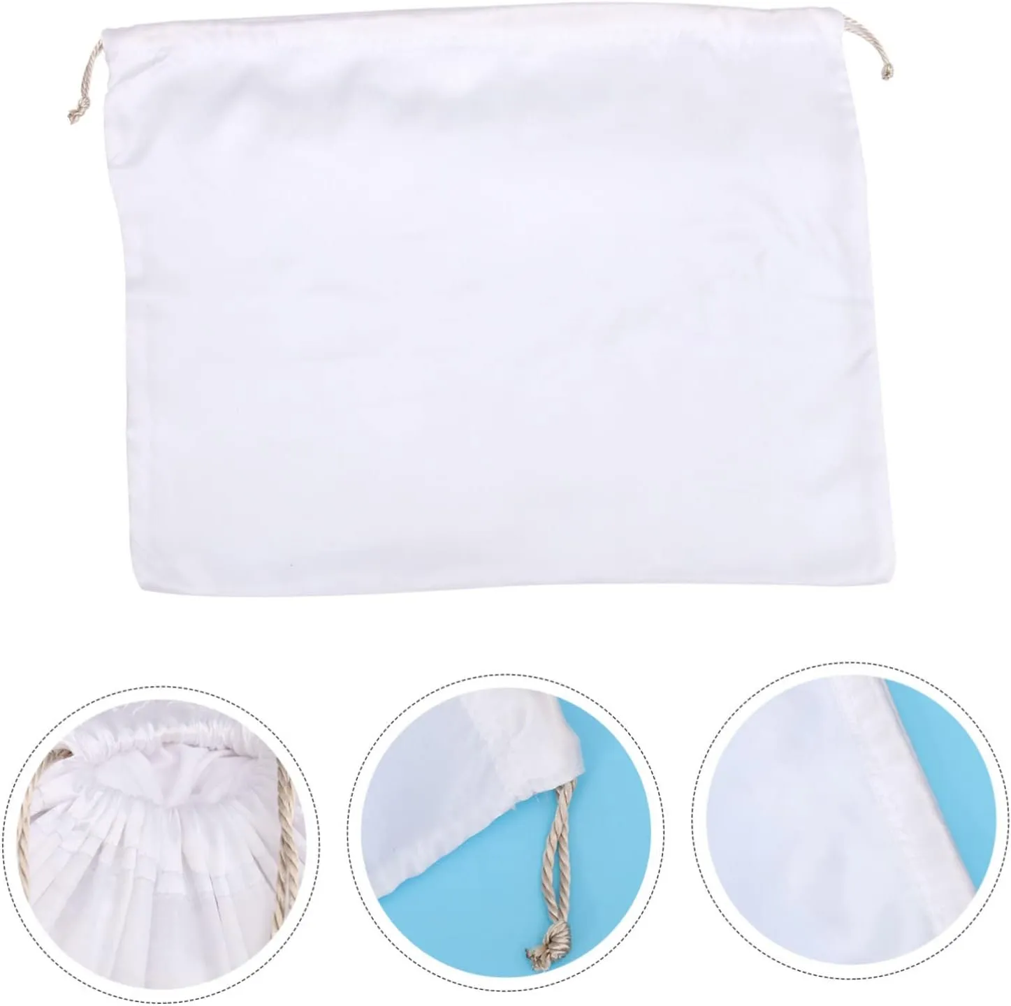 2pcs Silk Storage Bag Large Capacity Drawstring Bag for Clothes Household