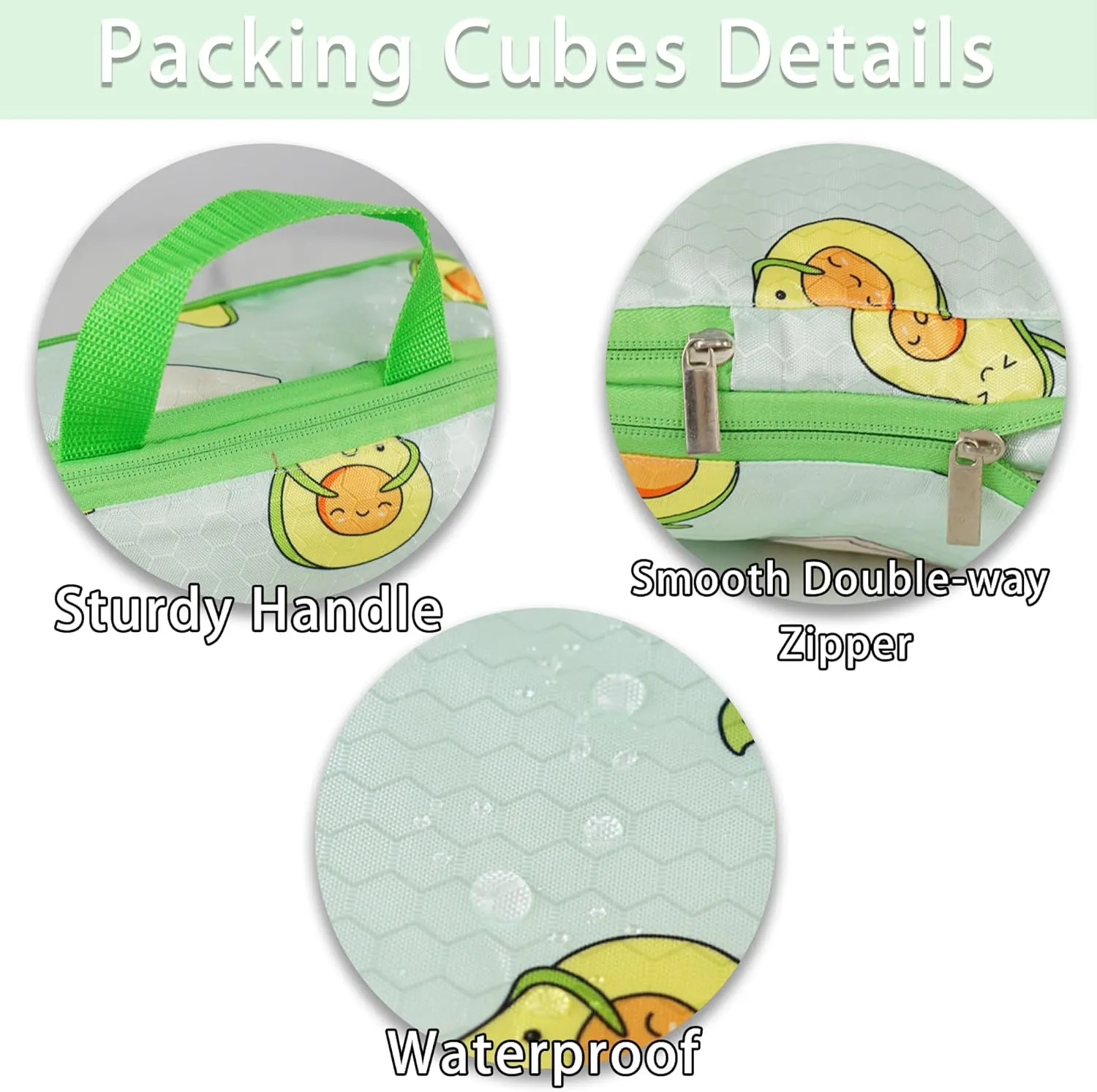 8 Pcs Compression Packing Cubes Travel for Suitcases, Waterproof Luggage Organizer Washable Storage Bags Set for Backpack Travel- Packaging Cubes for Carry-Ons and Storage