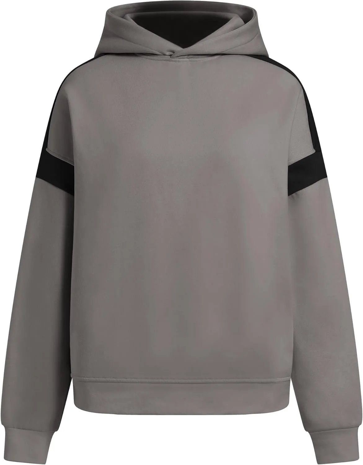 ABOCIW Womens Fleece Oversized Hoodie Sweatshirt Colour Block Panelling Long Sleeve Sweaters Pullover Tops