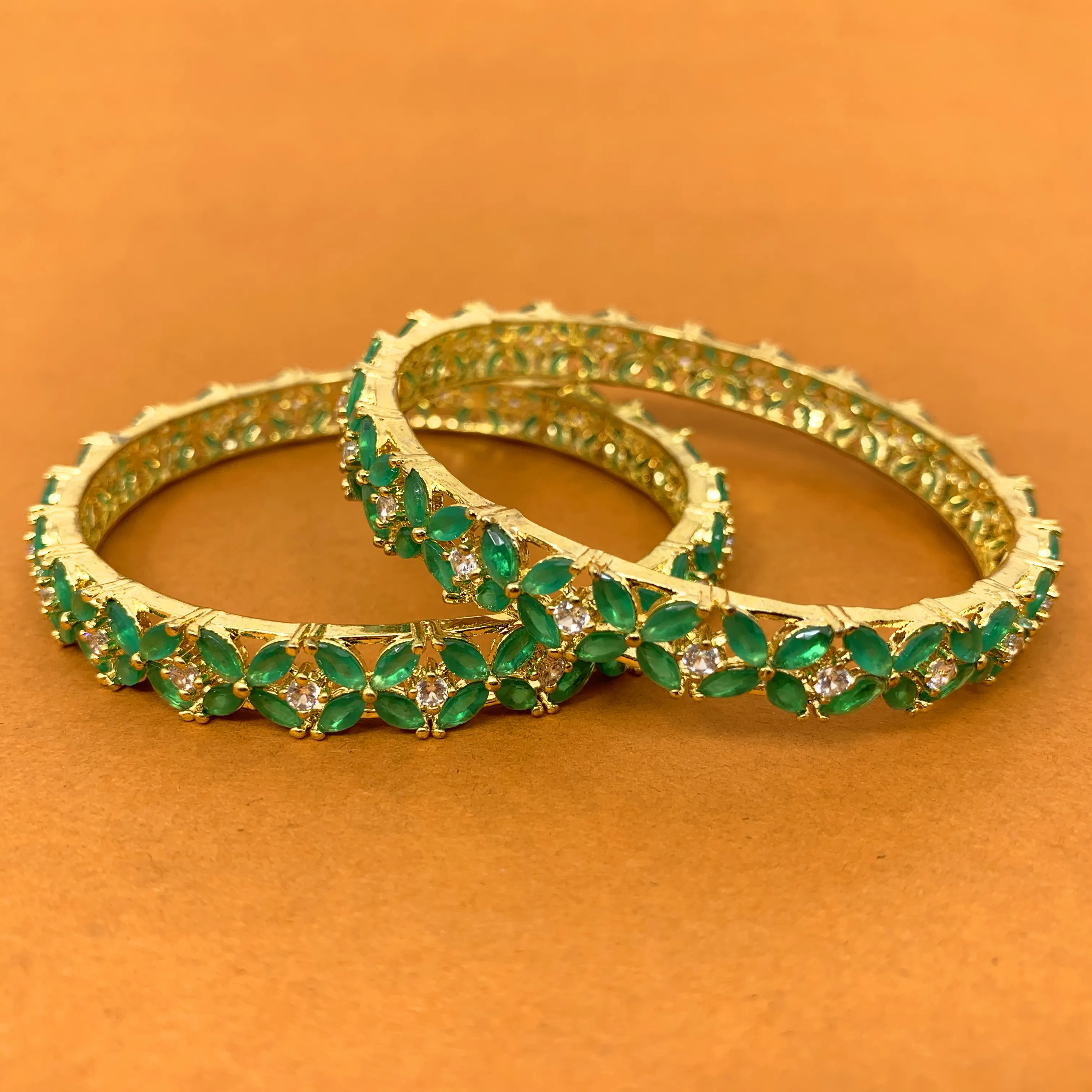 American Diamond & Semi-Precious Stone Bangles (Design 37)