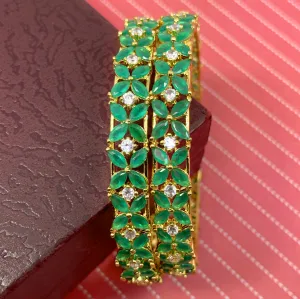 American Diamond & Semi-Precious Stone Bangles (Design 37)