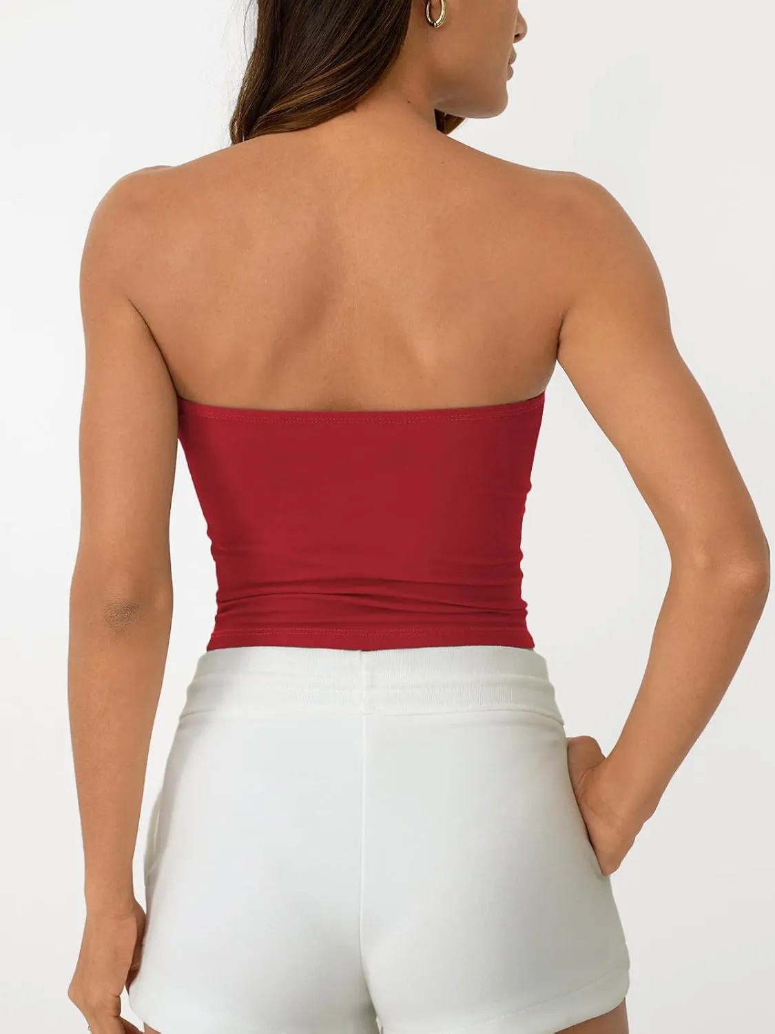 AUTOMET Tube Tops Strapless Crop Tops Basic Backless Sleeveless Bandeau Going Out Cute 2025 Summer Clothes
