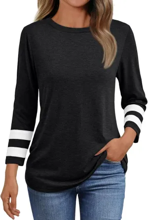 AUTOMET Womens Spring Tops 3/4 Length Long Sleeve Shirts Business Casual Dressy Tunic Tops Trendy Outfits 2025