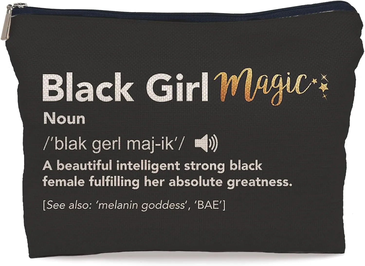 Black Girl Magic Makeup Bag, Black Girl Magic Gifts, Gifts for Black Woman Girl, African American Gifts, Black Girl Stuff, Small Makeup Bag Cosmetic Bag for Purse