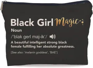 Black Girl Magic Makeup Bag, Black Girl Magic Gifts, Gifts for Black Woman Girl, African American Gifts, Black Girl Stuff, Small Makeup Bag Cosmetic Bag for Purse