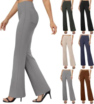 Bootcut Dress Pants for Women High Waisted Business Trousers Casual Work Pant Pull On Office Slacks with Pockets 2025