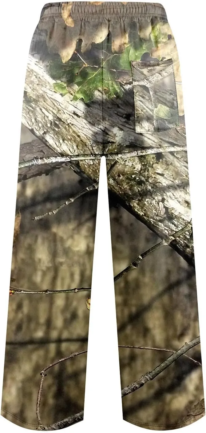Camo Pants Women High Straight Wide Leg Waist Pant Drape Fashion Loose Trousers Business Casual Camouflage Work Pants