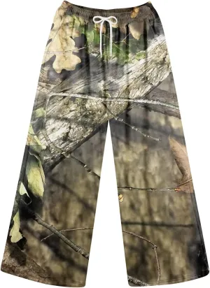 Camo Pants Women High Straight Wide Leg Waist Pant Drape Fashion Loose Trousers Business Casual Camouflage Work Pants