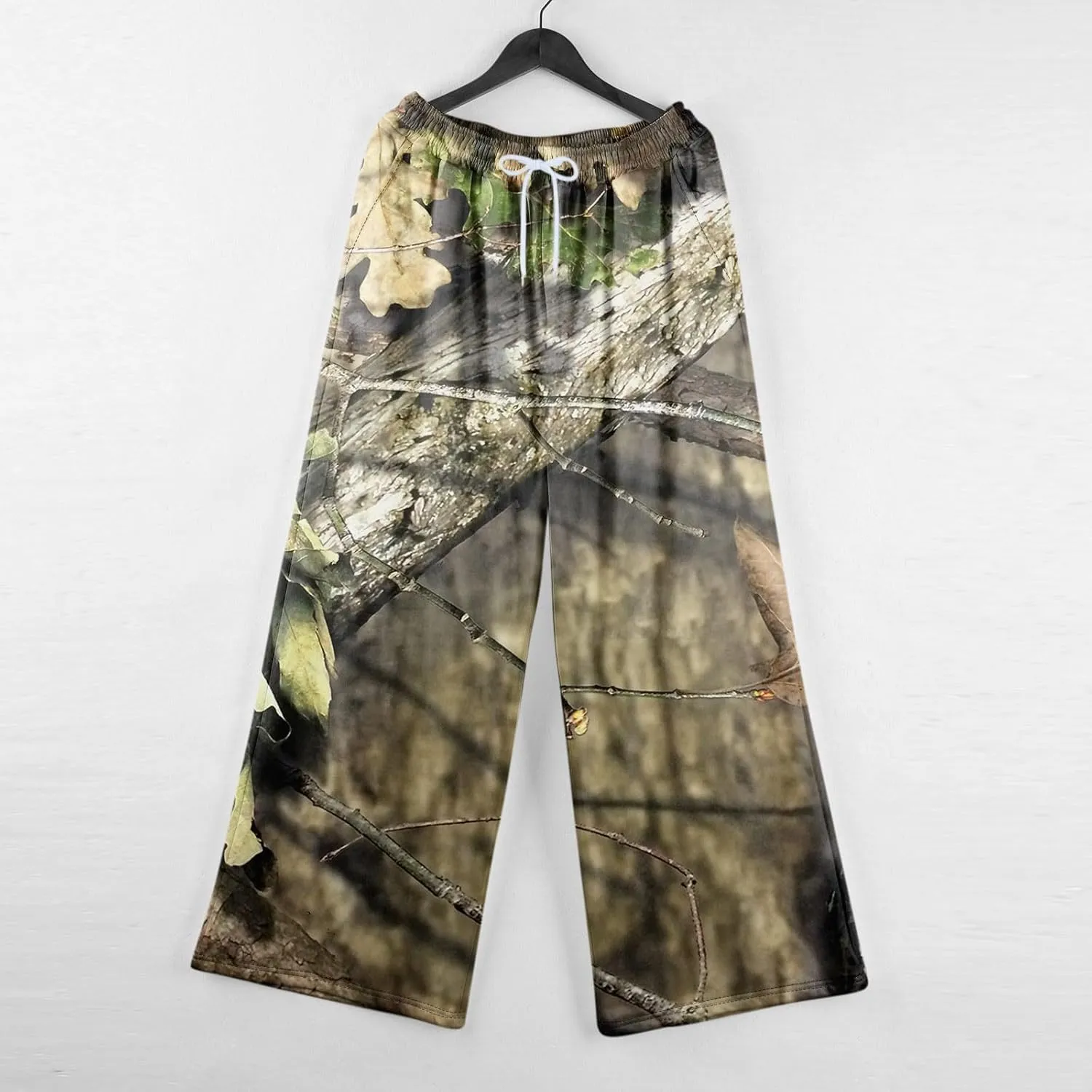 Camo Pants Women High Straight Wide Leg Waist Pant Drape Fashion Loose Trousers Business Casual Camouflage Work Pants