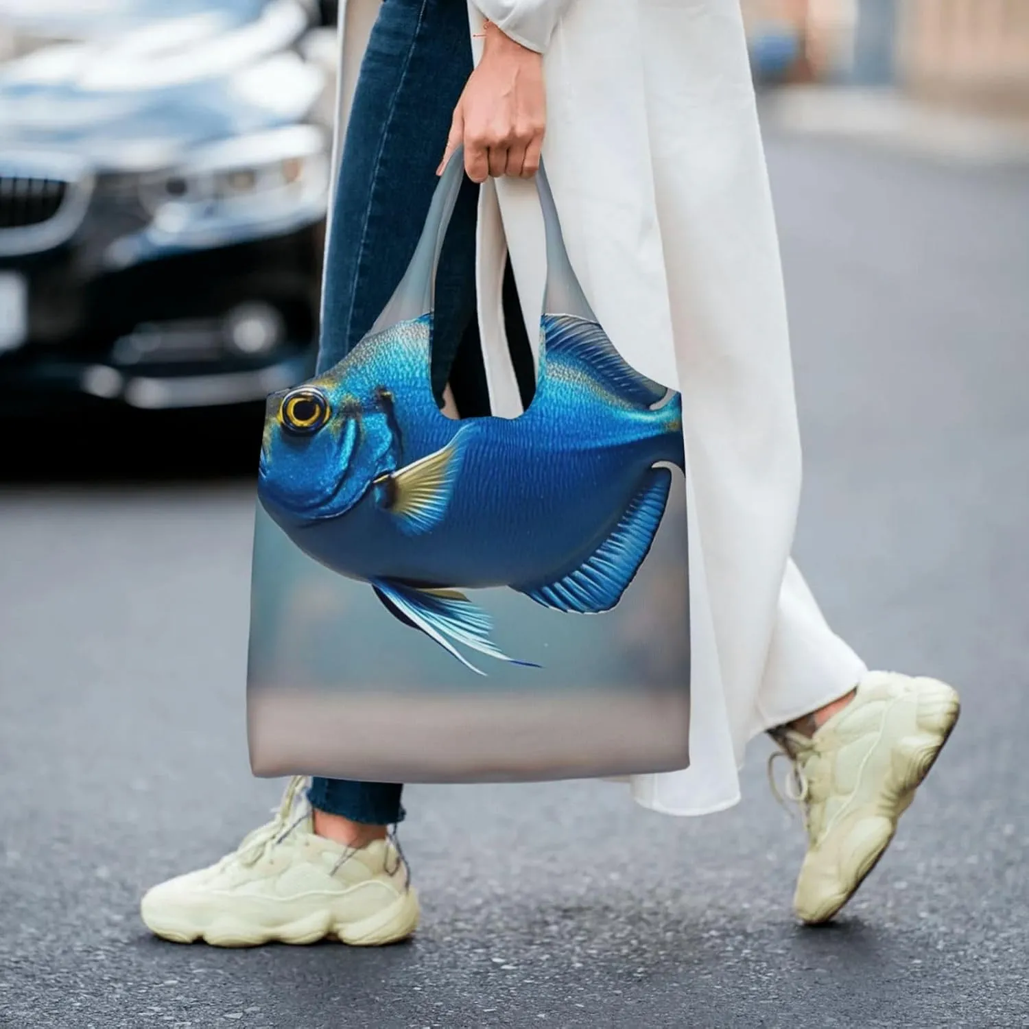 Canvas Tote Bag Reusable Grocery Bags Lightweight Handbag Cartoon Giraffe Tote Bag for Shopping Cloth Bags