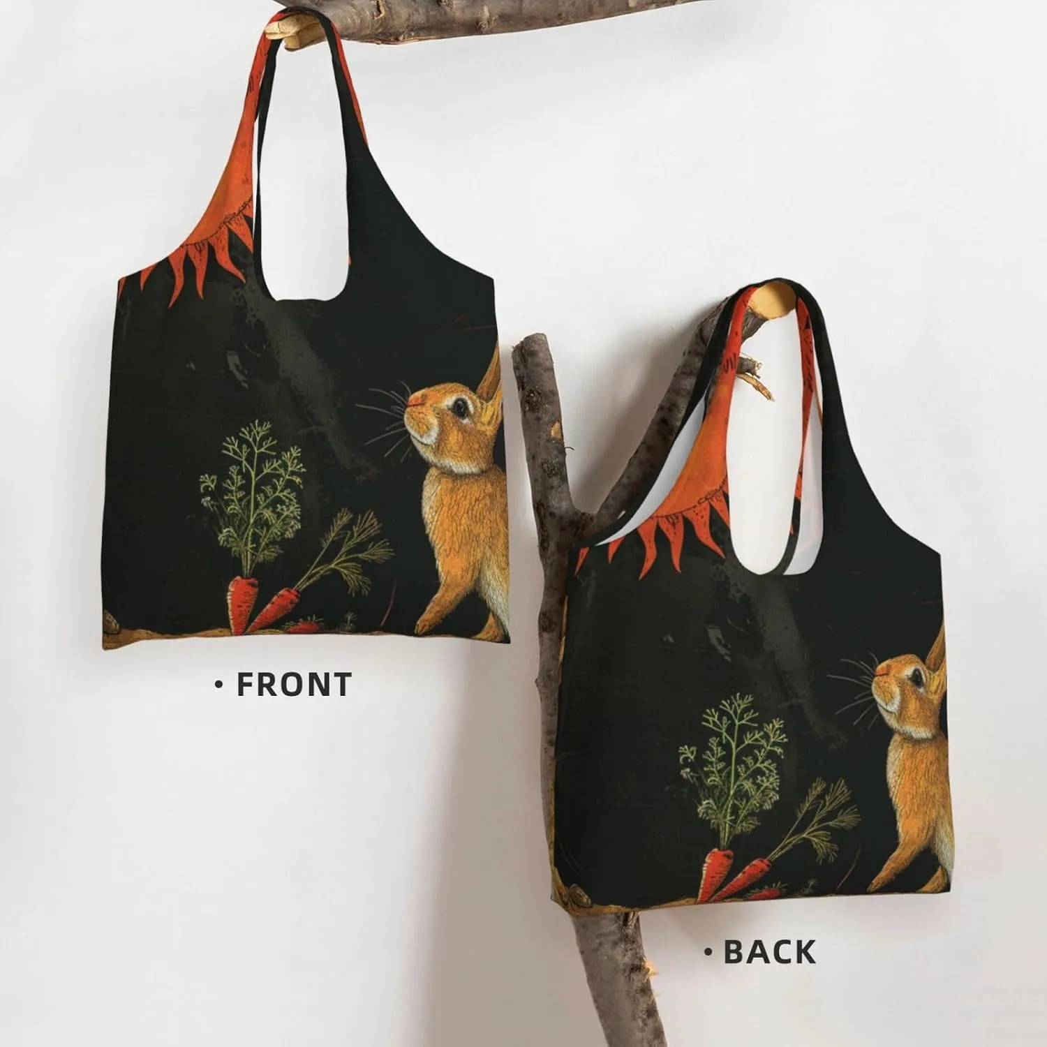 Canvas Tote Bag Reusable Grocery Bags Lightweight Handbag Cartoon Giraffe Tote Bag for Shopping Cloth Bags