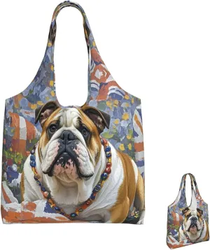 Canvas Tote Bag Reusable Grocery Bags Lightweight Handbag Husky Dog Tote Bag for Shopping Cloth Bags
