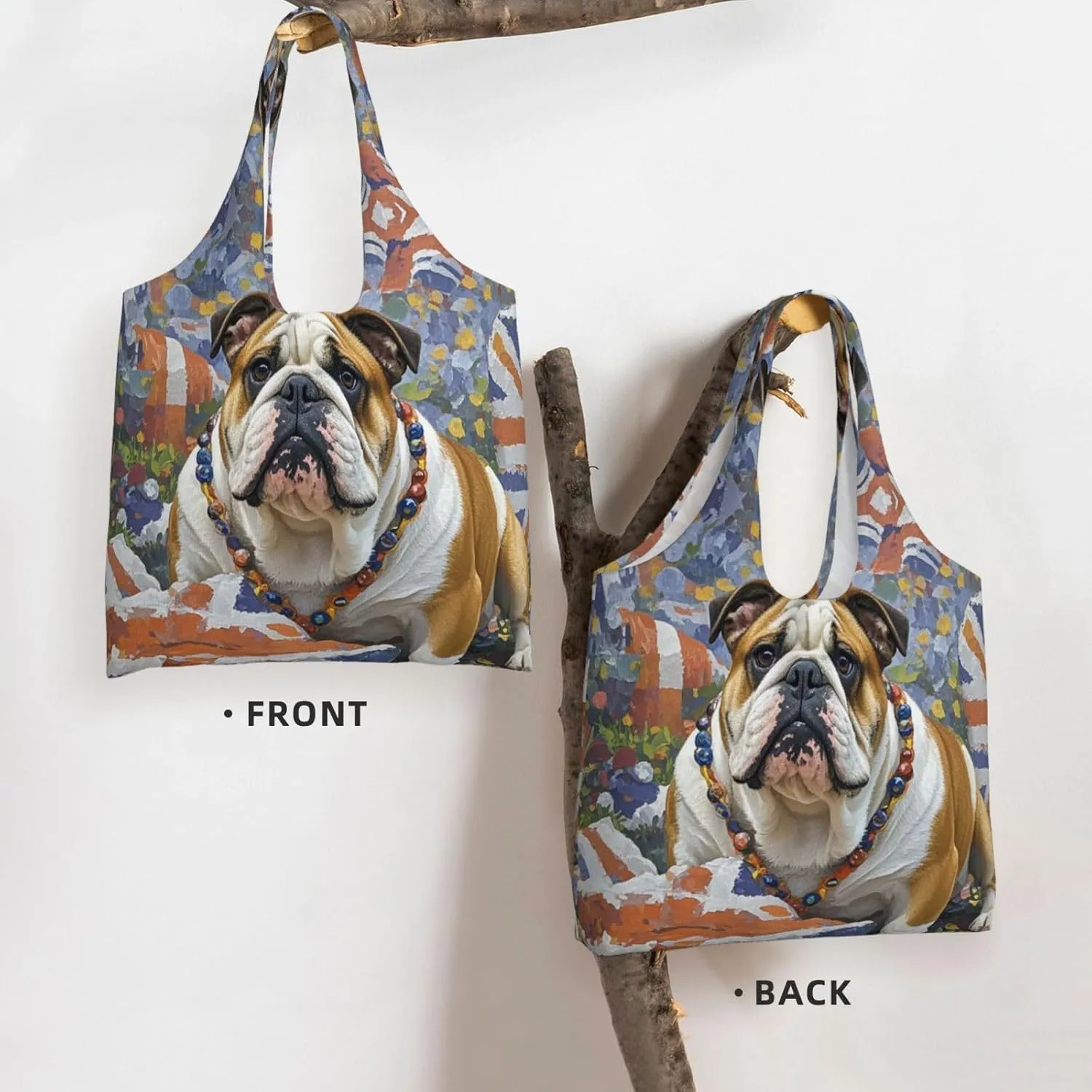 Canvas Tote Bag Reusable Grocery Bags Lightweight Handbag Husky Dog Tote Bag for Shopping Cloth Bags
