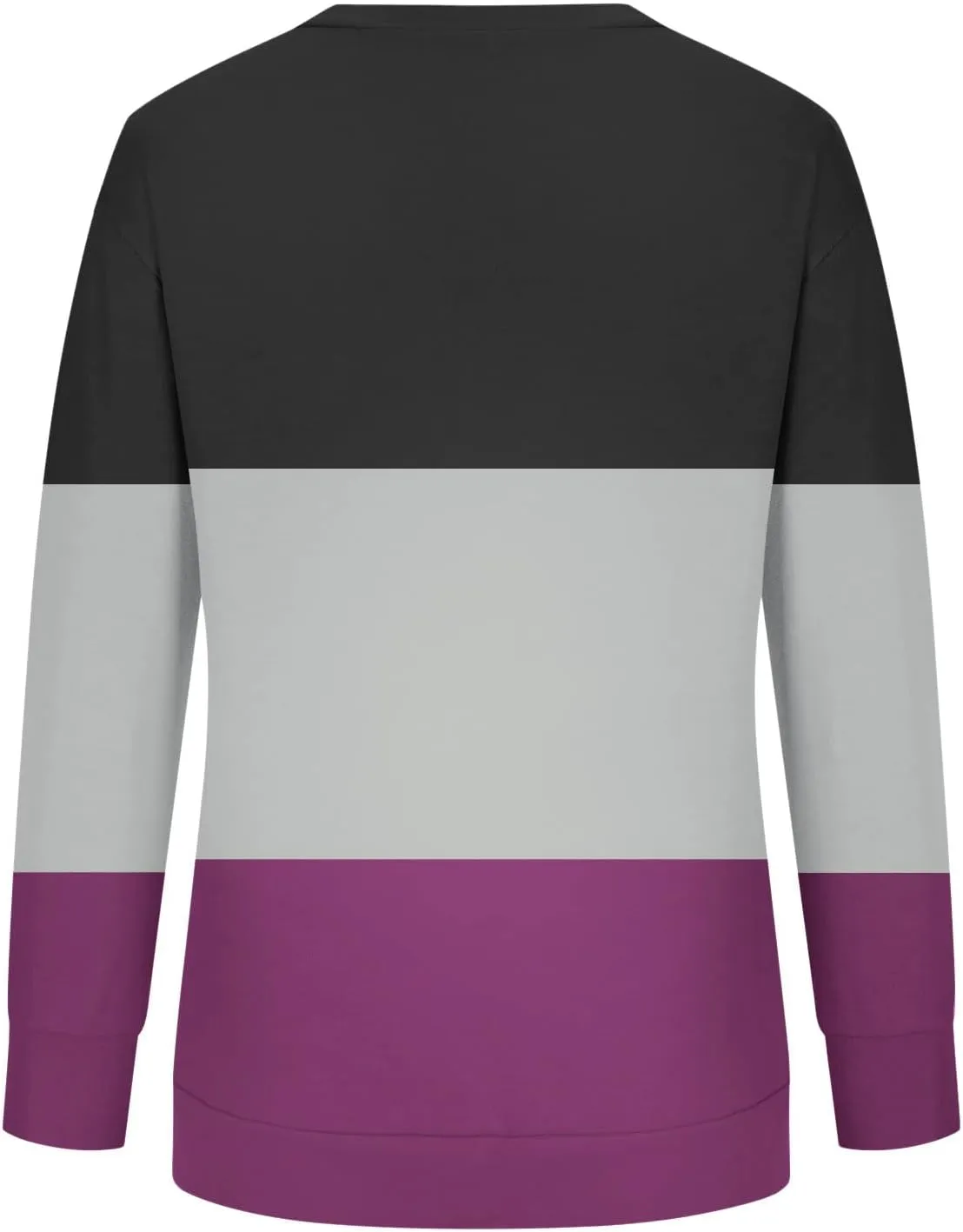 Ceboyel Women Crewneck Sweatshirts 2023 Color Block Pullover Long Sleeve Shirts Loose Fit Fall Fashion Clothing
