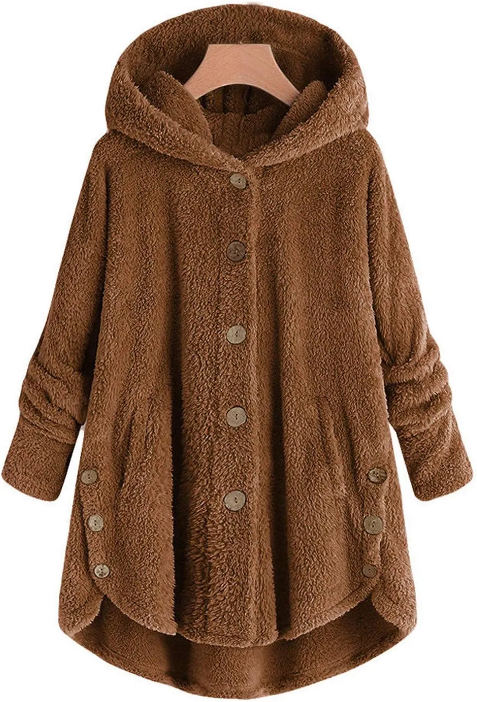 Ceboyel Women Teddy Sweatshirt Jacket Fleece Sweater Hoodies Fuzzy Sherpa Cute Pullover Tops Warm Fall Winter Clothing