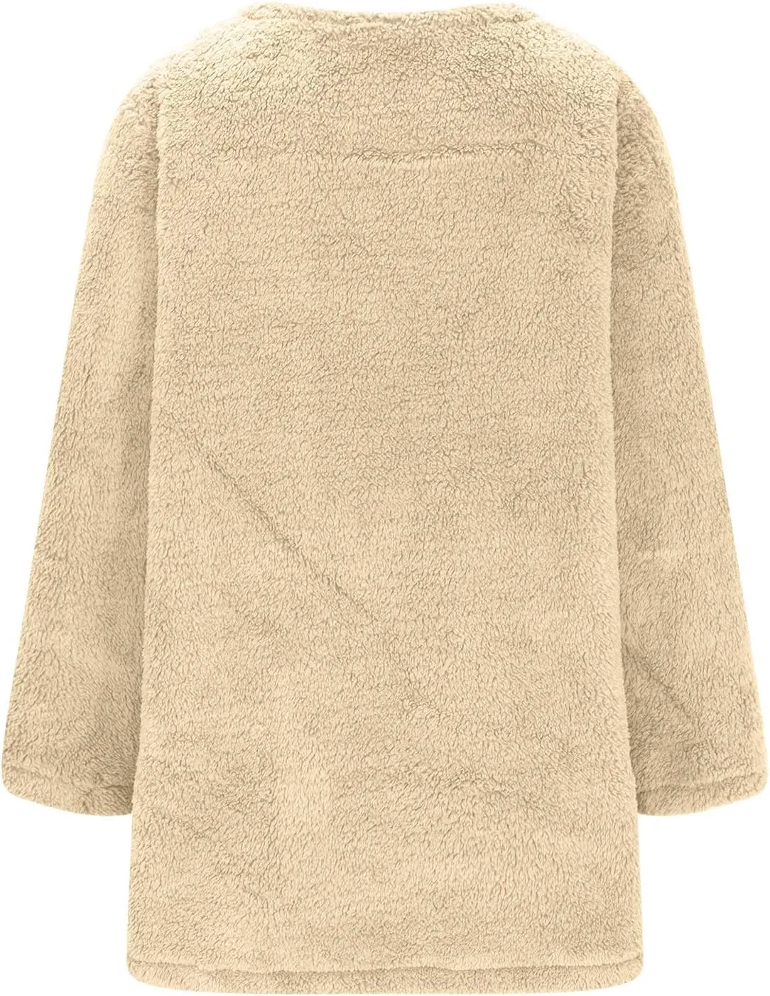 Ceboyel Womens Fleece Lined Sweatshirts Sherpa Fuzzy Sweater Long Sleeve Cute Tops Pullover Warm Winter Trendy Clothing