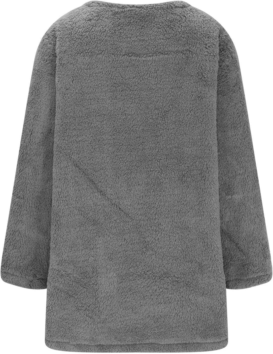 Ceboyel Womens Fleece Lined Sweatshirts Sherpa Fuzzy Sweater Long Sleeve Cute Tops Pullover Warm Winter Trendy Clothing