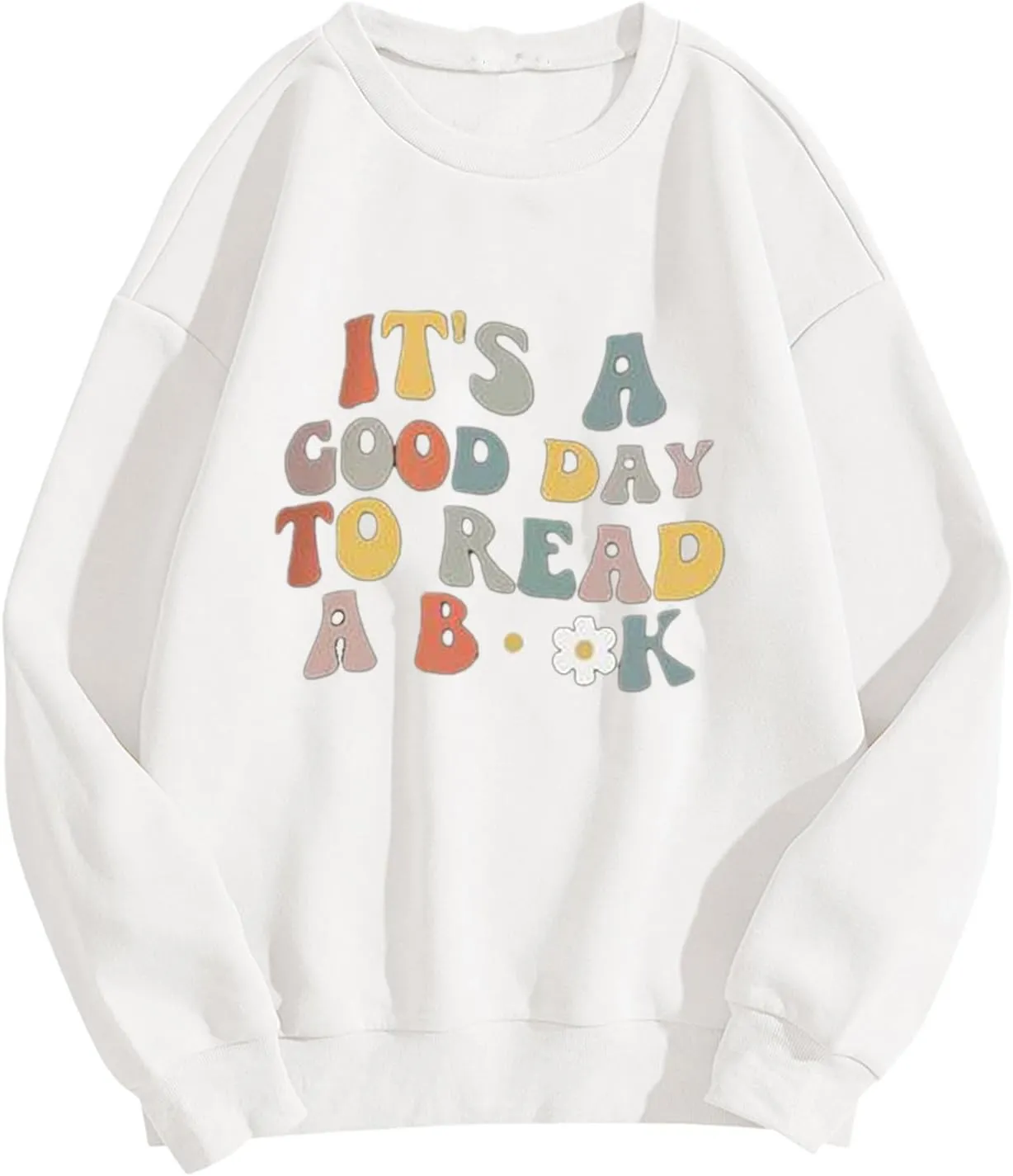Ceboyel Womens Letter Graphic Print Sweatshirts Crew Neck Pullover Tops Long Sleeve Cute Shirts Trendy Girls Teen Clothes
