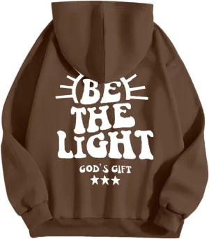 Christian Hoodies for Women Jesus Loves You Bible Verse Letter Graphic Oversized Y2K Hooded Long Sleeve Pockets Sweatshirts
