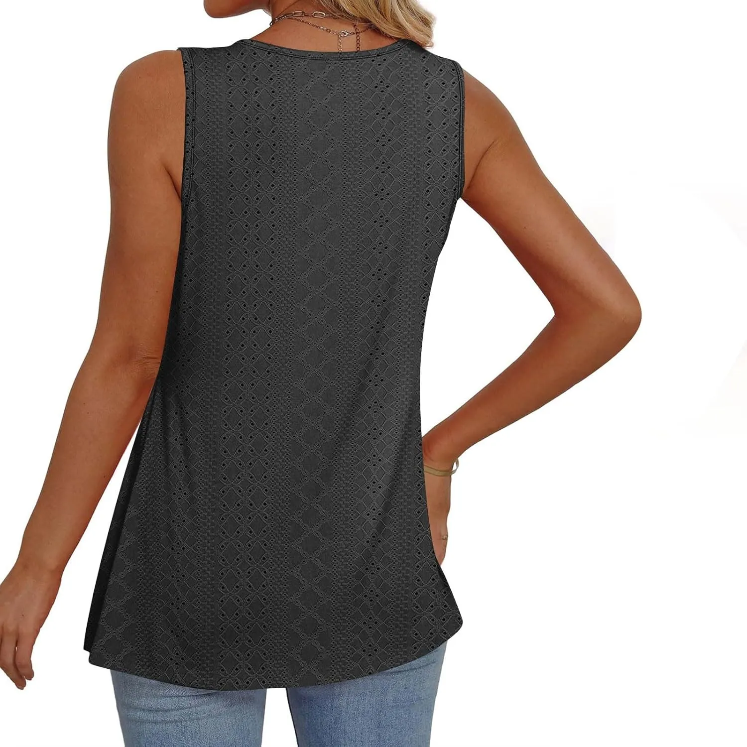 Comfy and Breathable Peplum Tunic Tops for Women Loose Fit Tank Top Summer Casual Dressy V-Neck Sleevless Shirts 2025
