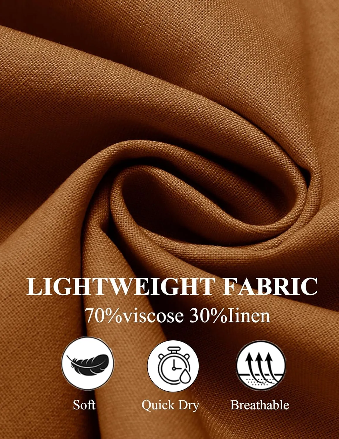 COOFANDY Men's Linen Harem Capri Pants Lightweight Loose 3/4 Shorts Drawstring Elastic Waist Casual Beach Boho Yoga Trousers