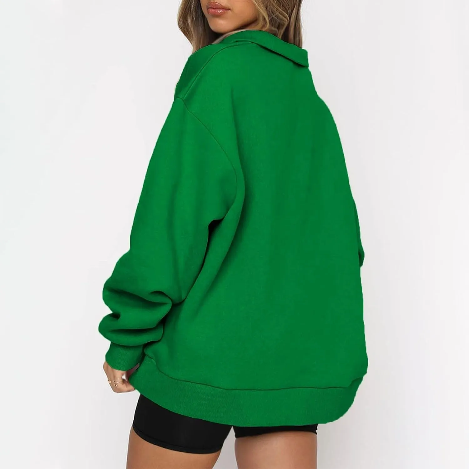 COTECRAM Women Oversized Sweatshirts Hoodies Half Quarter Zip Pullover Long Sleeve Sweaters Teen Girls Fall Y2k Clothes