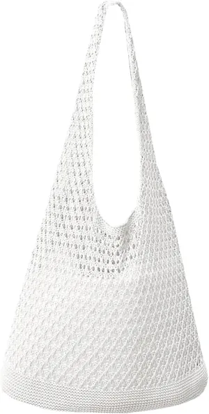Crochet Bags for Women - Summer Beach Tote, Aesthetic Hippie Knit Bag