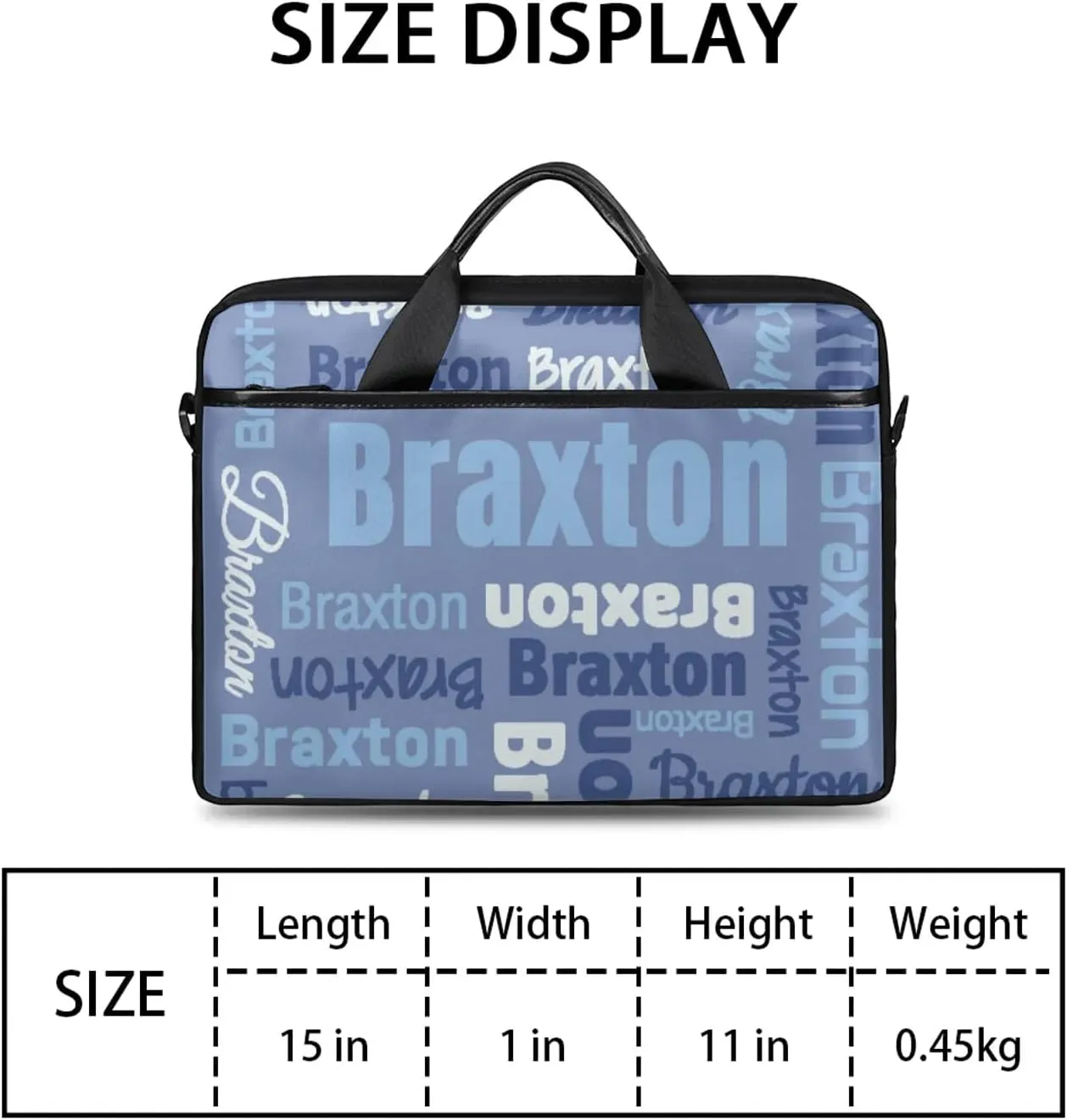 Custom Laptop Shoulder Bags with Name Personalized Laptop Bags with Multi-Pockets
