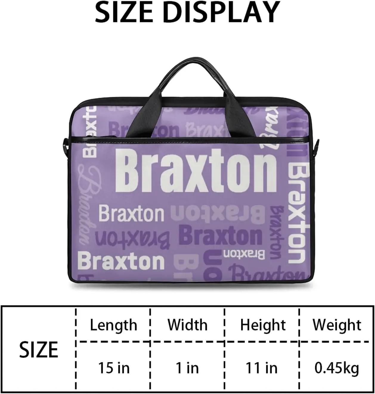 Custom Laptop Shoulder Bags with Name Personalized Laptop Bags with Multi-Pockets