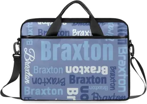 Custom Laptop Shoulder Bags with Name Personalized Laptop Bags with Multi-Pockets