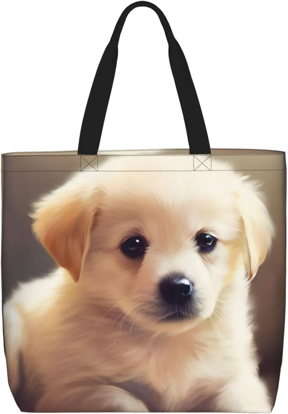 Cute dog Tote Bag for Women Hobo Handbags with Zipper Large Shoulder Bag Shopping Bags Travel Purse