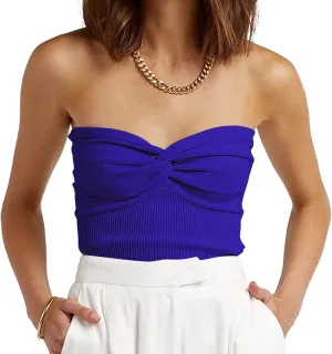 EFAN Womens Tube Tops Summer Outfits 2025 Casual Beach Vacation Clothes Sweaters Strapless Sleeveless Tank Tops