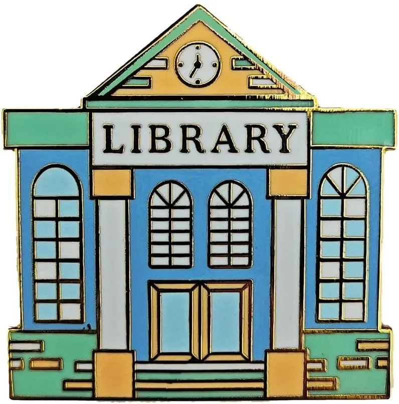 Enamel Pins Library Badge Reading Book Lending Lapel Pin Literature Bookworm Brooch Librarian Students Teacher Reading Lovers Gift