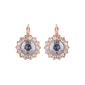 Extra Luxurious Rosette Leverback Earrings in "Earl Grey" *Custom*