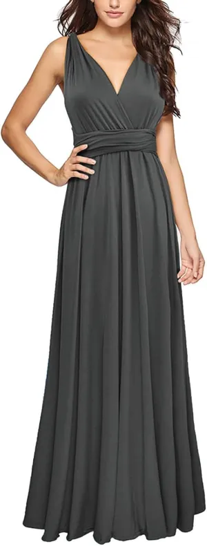 Formal Dresses for Women Elegant Evening Gowns Backless Gown Dress Convertible Multi Way Wrap Halter Cocktail Dress