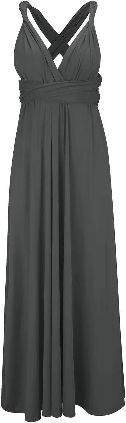 Formal Dresses for Women Elegant Evening Gowns Backless Gown Dress Convertible Multi Way Wrap Halter Cocktail Dress