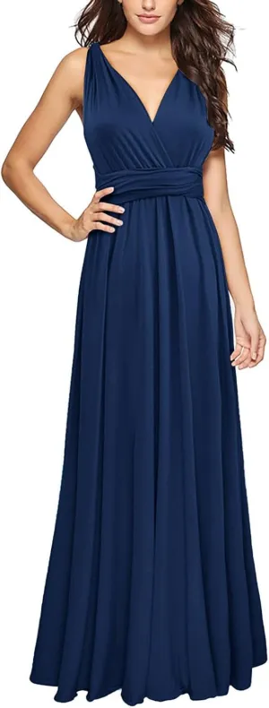 Formal Dresses for Women Elegant Evening Gowns Backless Gown Dress Convertible Multi Way Wrap Halter Cocktail Dress