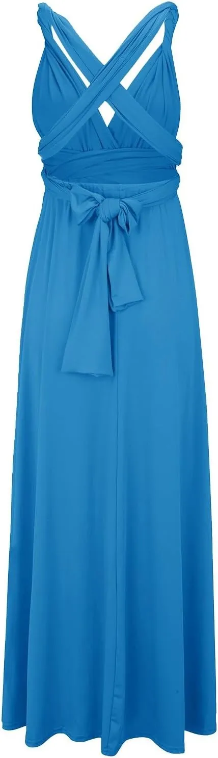 Formal Dresses for Women Elegant Evening Gowns Backless Gown Dress Convertible Multi Way Wrap Halter Cocktail Dress