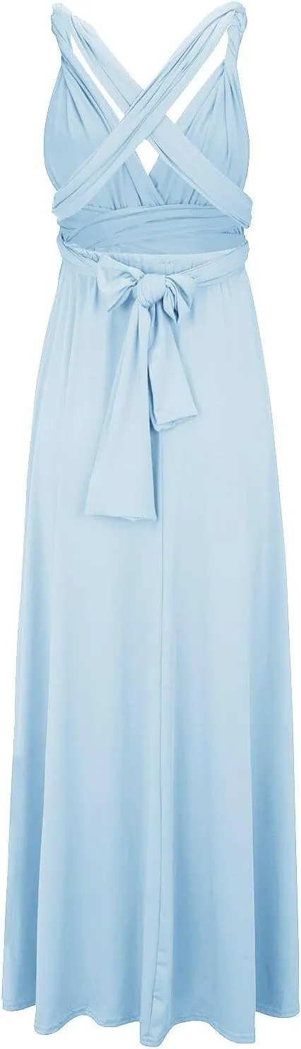 Formal Dresses for Women Elegant Evening Gowns Backless Gown Dress Convertible Multi Way Wrap Halter Cocktail Dress