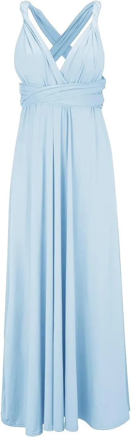 Formal Dresses for Women Elegant Evening Gowns Backless Gown Dress Convertible Multi Way Wrap Halter Cocktail Dress