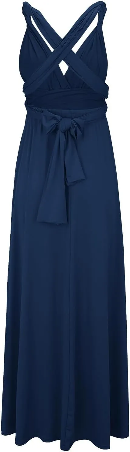 Formal Dresses for Women Elegant Evening Gowns Backless Gown Dress Convertible Multi Way Wrap Halter Cocktail Dress