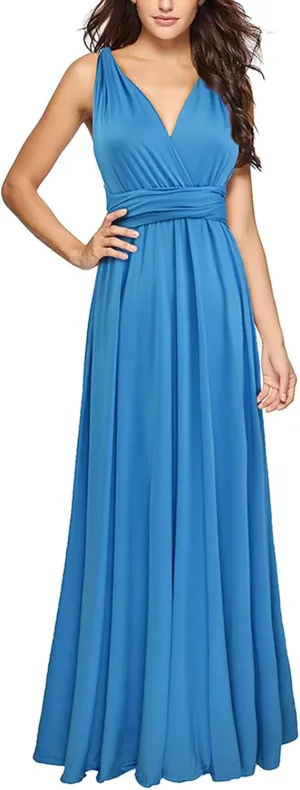 Formal Dresses for Women Elegant Evening Gowns Backless Gown Dress Convertible Multi Way Wrap Halter Cocktail Dress