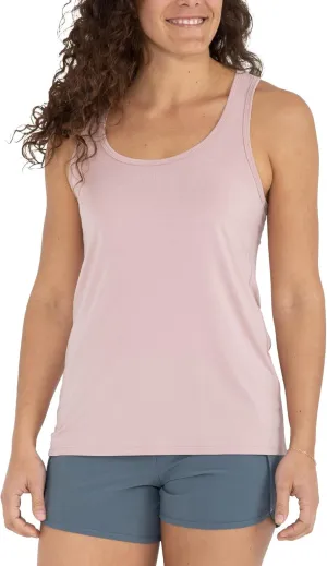 Free Fly Women's Motion Racerback Tank - Moisture Wicking Bamboo Viscose Breathable Active Tank with Sun Protection UPF 50 