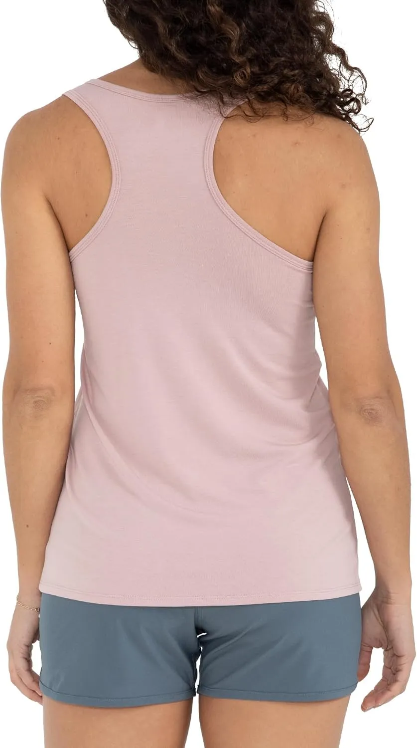 Free Fly Women's Motion Racerback Tank - Moisture Wicking Bamboo Viscose Breathable Active Tank with Sun Protection UPF 50 