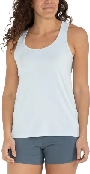 Free Fly Women's Motion Racerback Tank - Moisture Wicking Bamboo Viscose Breathable Active Tank with Sun Protection UPF 50 