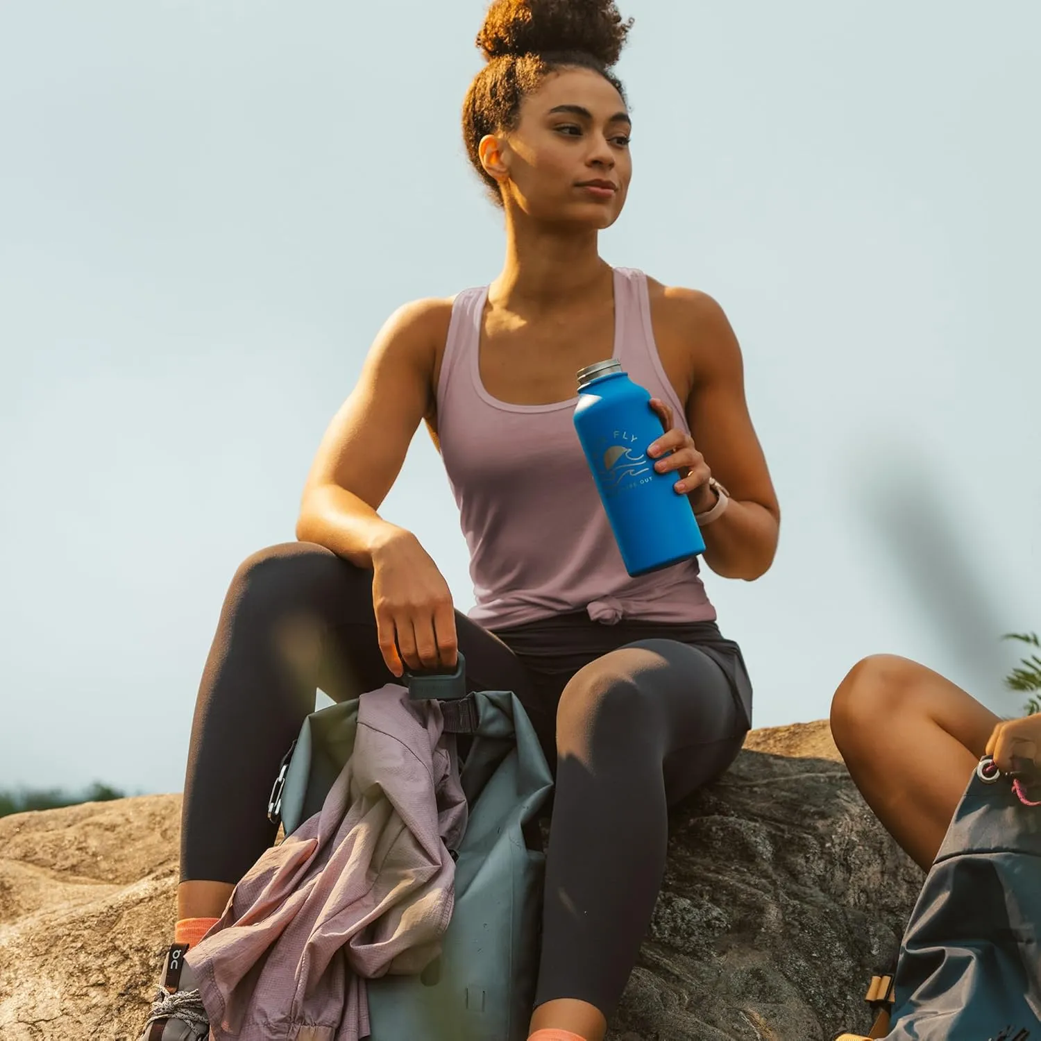 Free Fly Women's Motion Racerback Tank - Moisture Wicking Bamboo Viscose Breathable Active Tank with Sun Protection UPF 50 