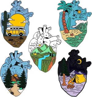 Funny Enamel Pins Set Anime Pins for Backpacks Aesthetic Cute Lapel Pins for Hat Fun Pins for Clothes Movie Commemorative Badge
